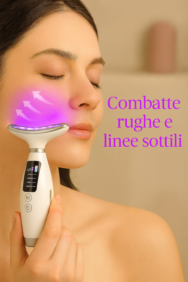 Serenique™ – Massaggiatore Lifting Viso e Collo a Luce LED