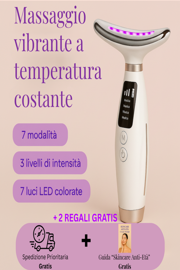 Serenique™ – Massaggiatore Lifting Viso e Collo a Luce LED